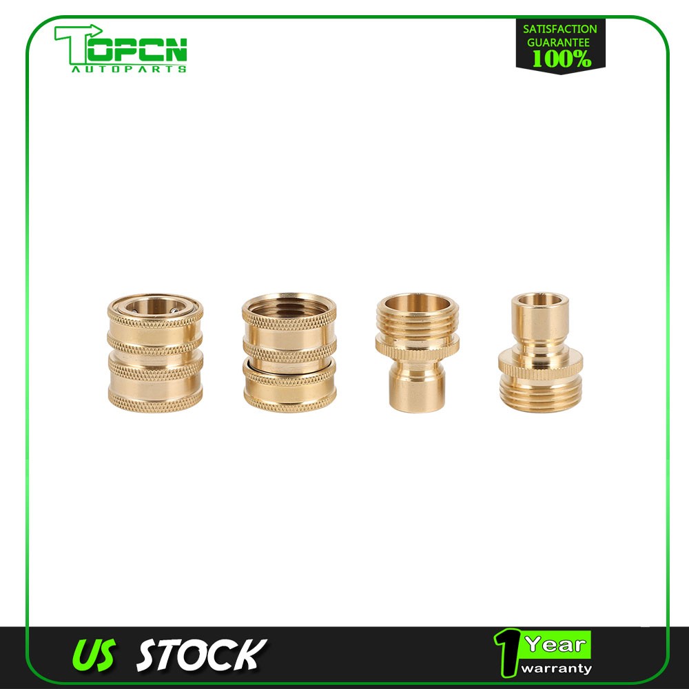 3/4″ Garden Hose Quick Connect Water SOLID Brass Female Male Connector Set New