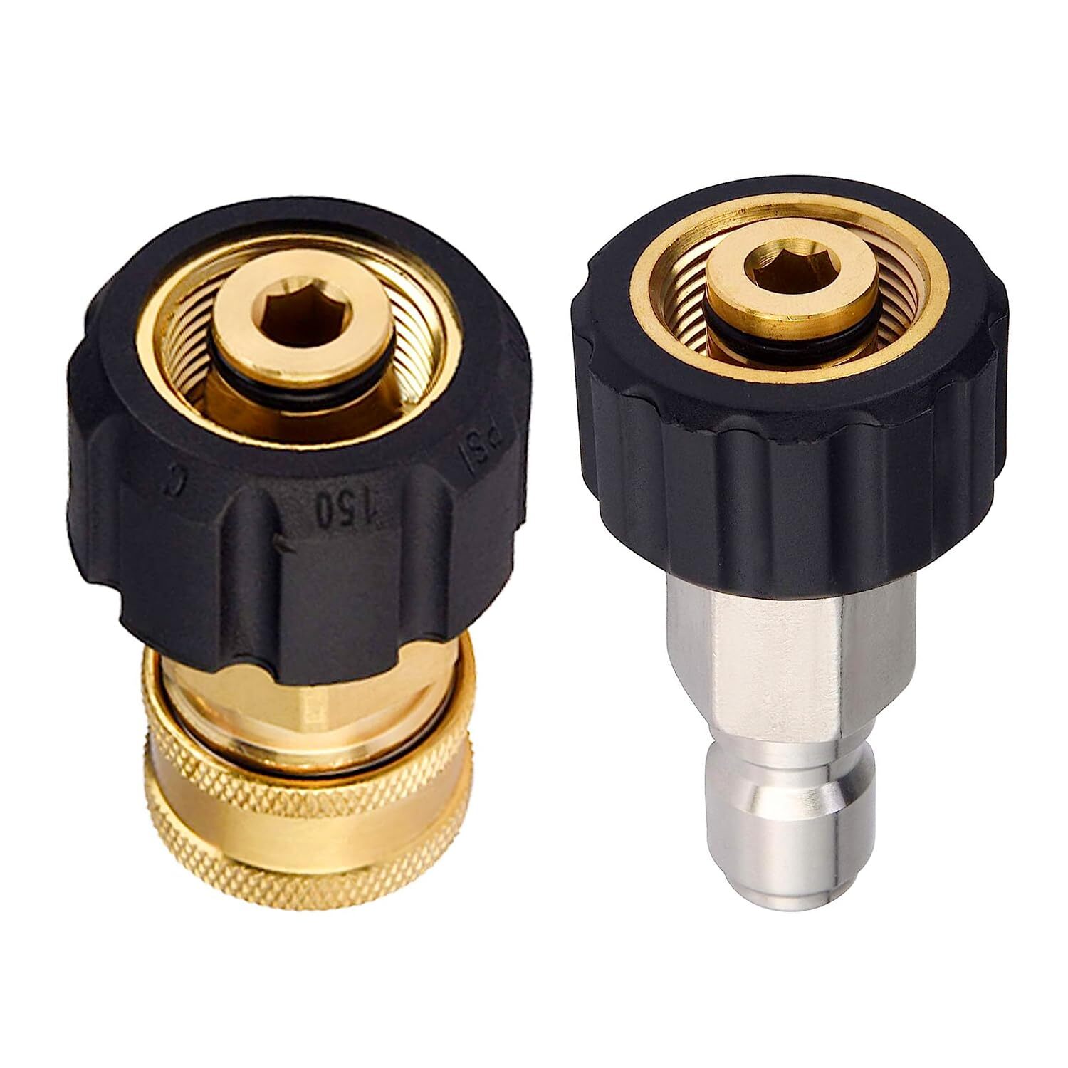 Pressure Washer Adapter Set Quick Connect Kitm22 14mm X 3/8″ Male Plug Female So