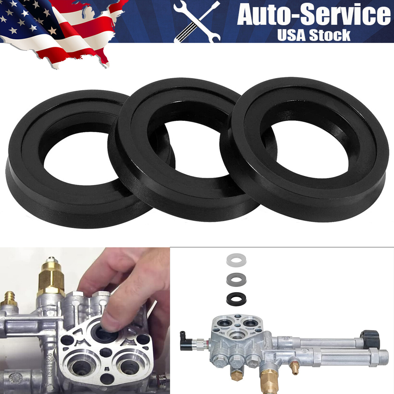 Pressure Washer Pump Water Seal Kits AR42122 42122 70-464 for Annovi Reverberi