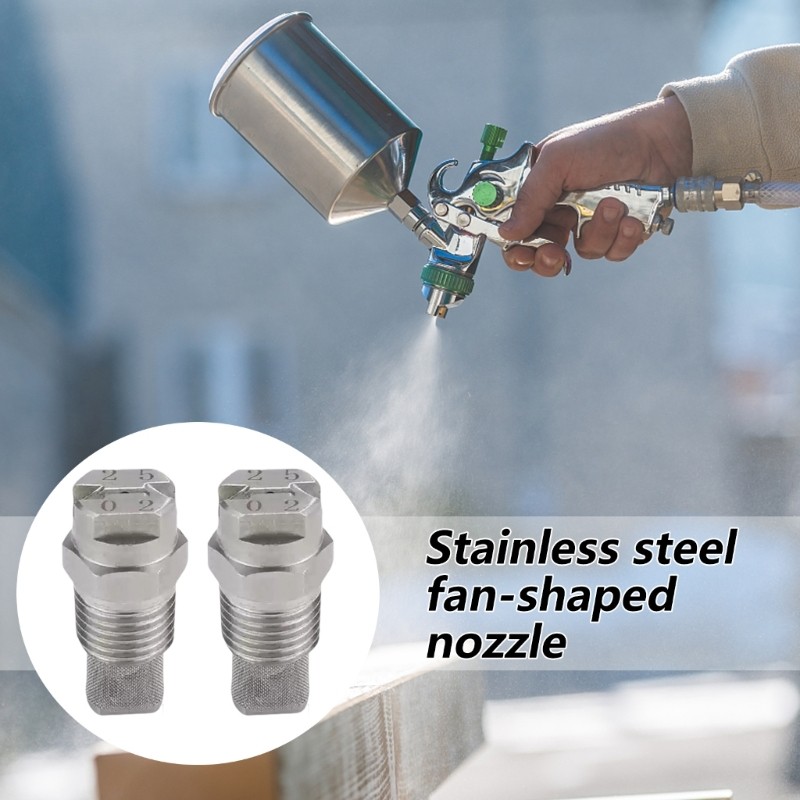 2pcs Fan Shaped Sprayer Nozzle With Integrated Filter For Reliable Performances