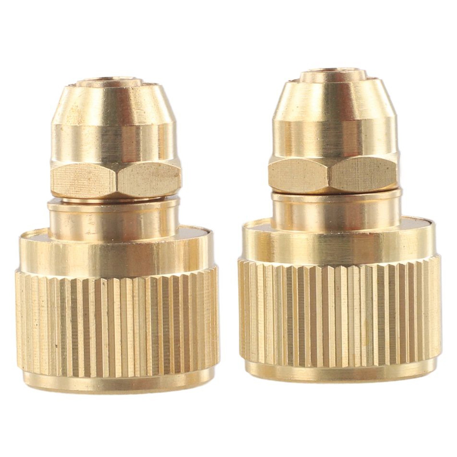 Expandable Hose Repair Adaptor 2 Pack Brass Connectors for 3/8 Inch Hoses