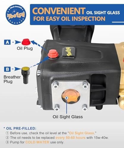 Pressure Washer Pump 4200 PSI 4.2 GPM Triplex Replacement for Gas Washer