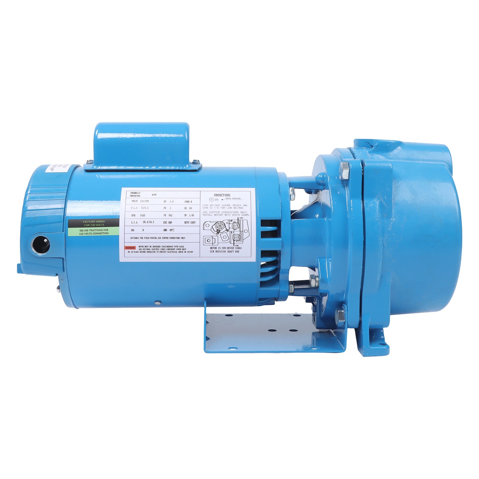 1.5 HP GT15 1PH 115/230V Self Priming Water Well Irrigation Sprinkler Pump