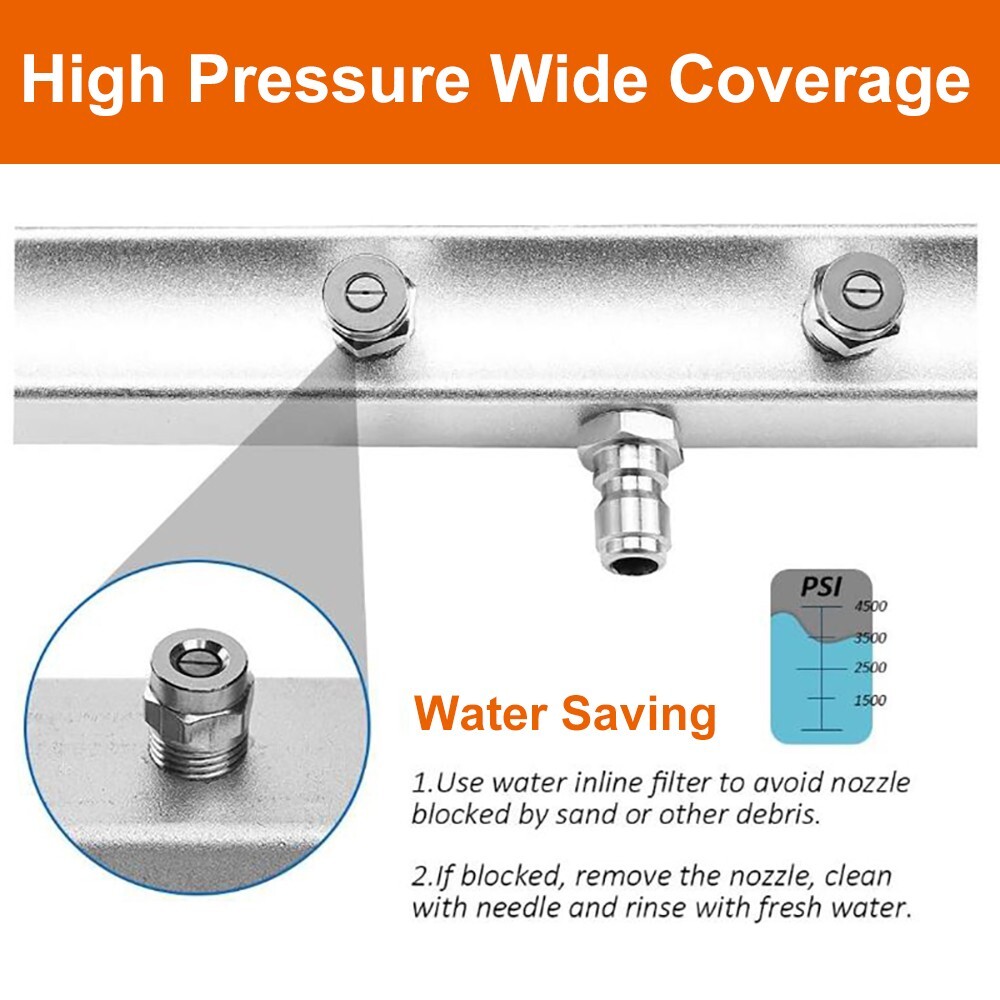 Washer Surface Cleaner Attachment for Pressure Washer,Power Water Broom 7 Nozzle