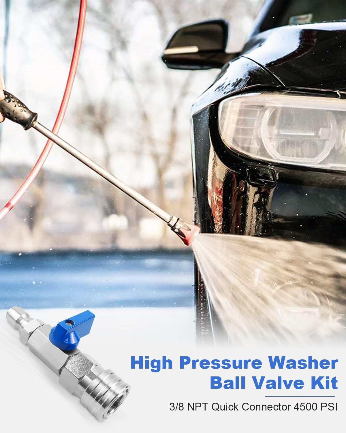 Eco-Friendly 3/8 NPT Pressure Washer Ball Valve Kit for Effortless Water Control