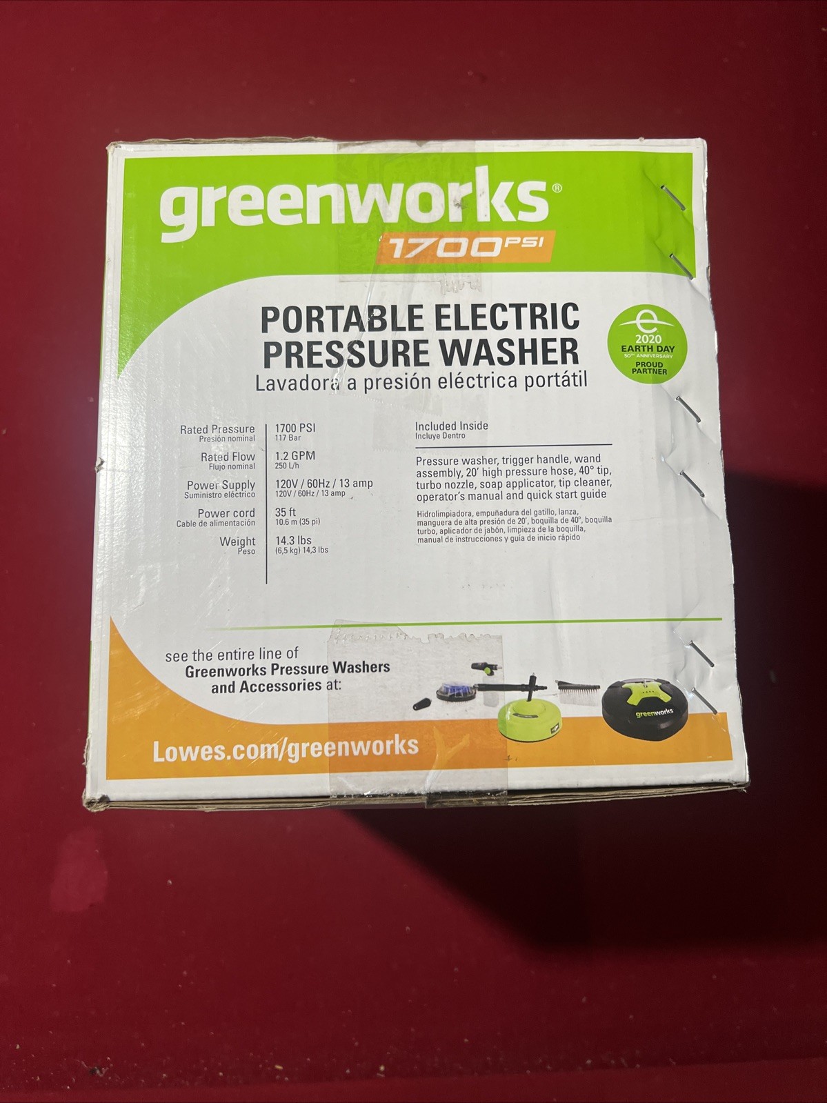 Greenworks 1700 PSI 1.2 GPM Electric Pressure Washer