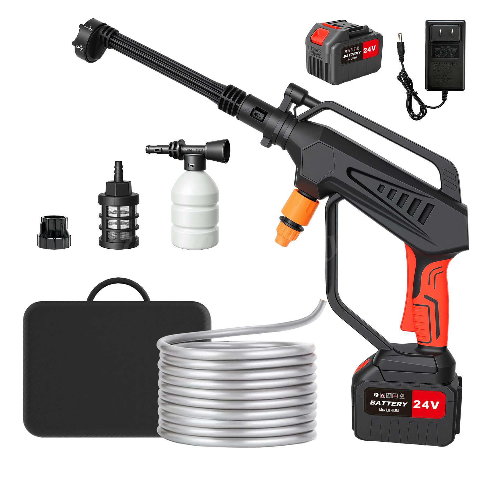 Cordless Electric High Pressure Water Spray Car Gun 870PSI Portable Washer Clean