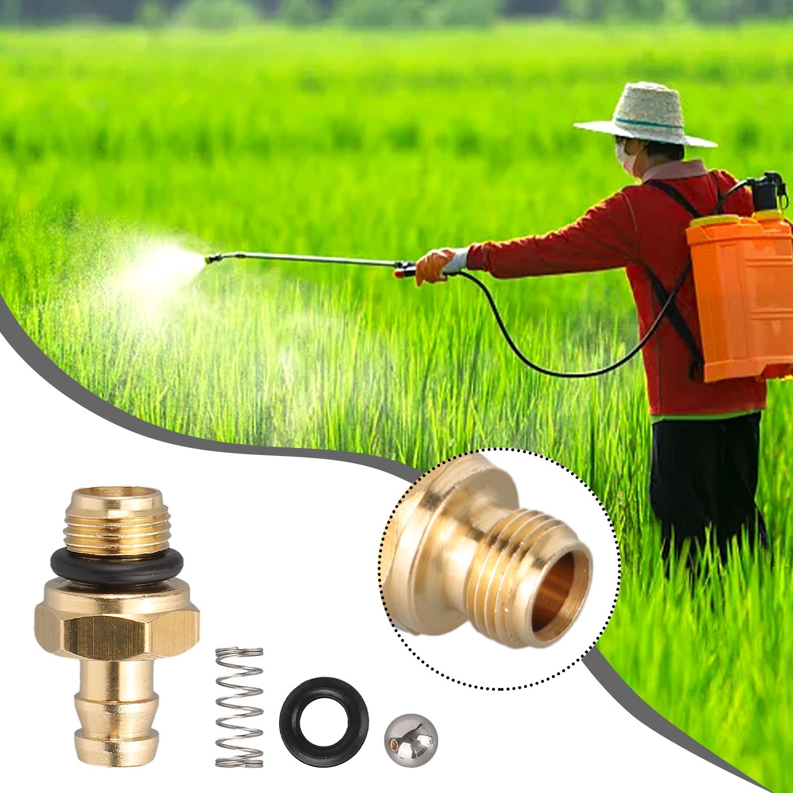 High Quality Pressure Washer Washer With 1/8″ Brass Barb Soap