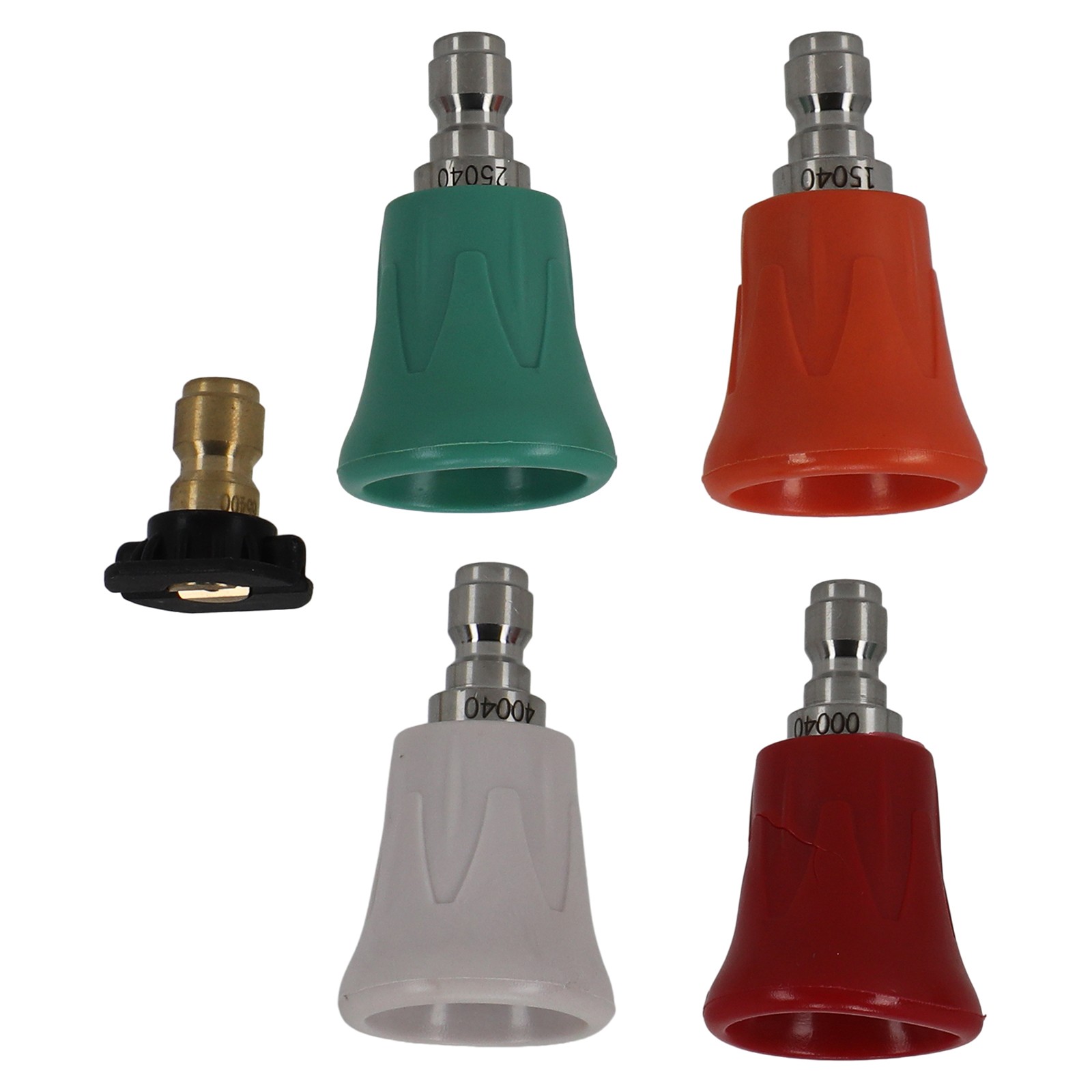 High Pressure Washer Nozzle Set 5PCS Stainless Steel w/ Guard Quick Connect