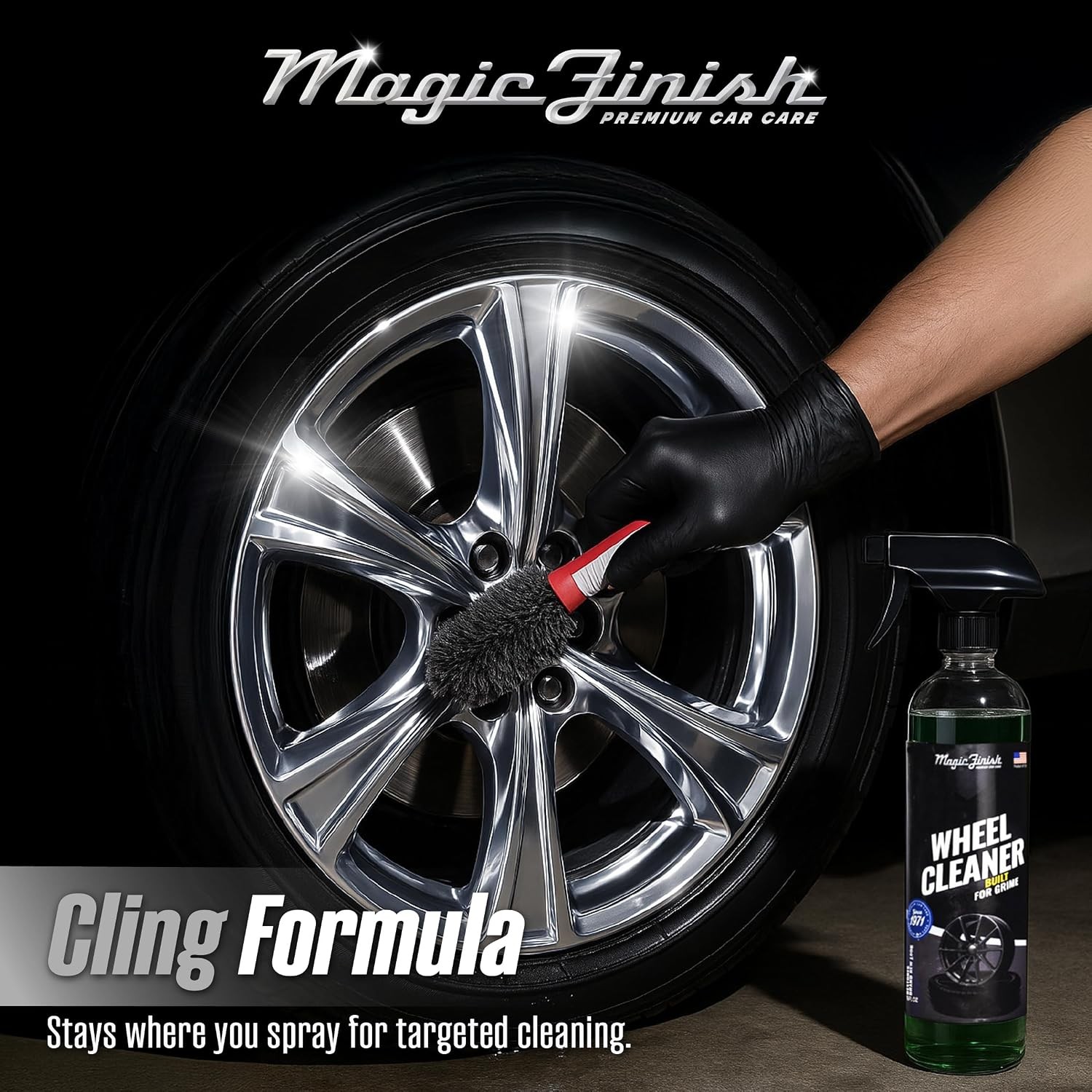 Magic Finish Wheel Cleaner (16 fl oz) – Premium Wheel Cleaner Spray for Brake Du