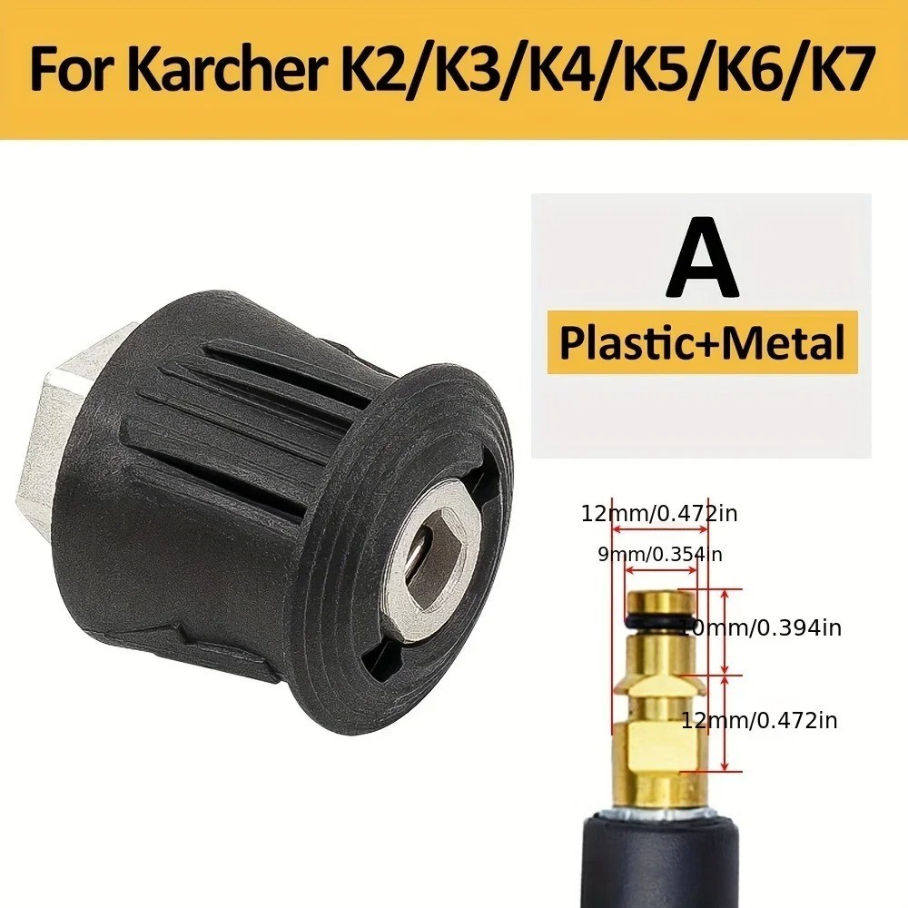 1pcs Pressure Washer Hose Connector Adapter M22 Female to Quick Socket
