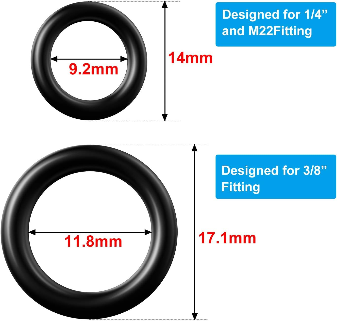 Complete O-Ring Replacement Kit (50 Pieces) for All Your Pressure Washer Needs