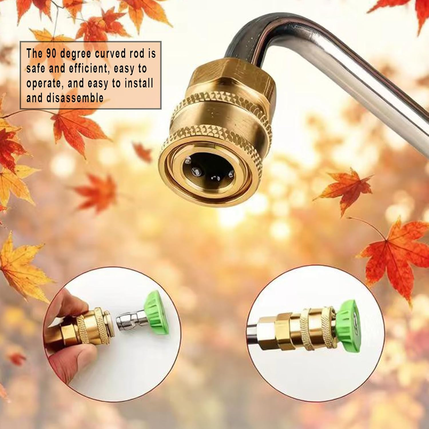 Markeny 90 Degrees Washer Extension Gutter Cleaner Attachment Accessory, High Pr