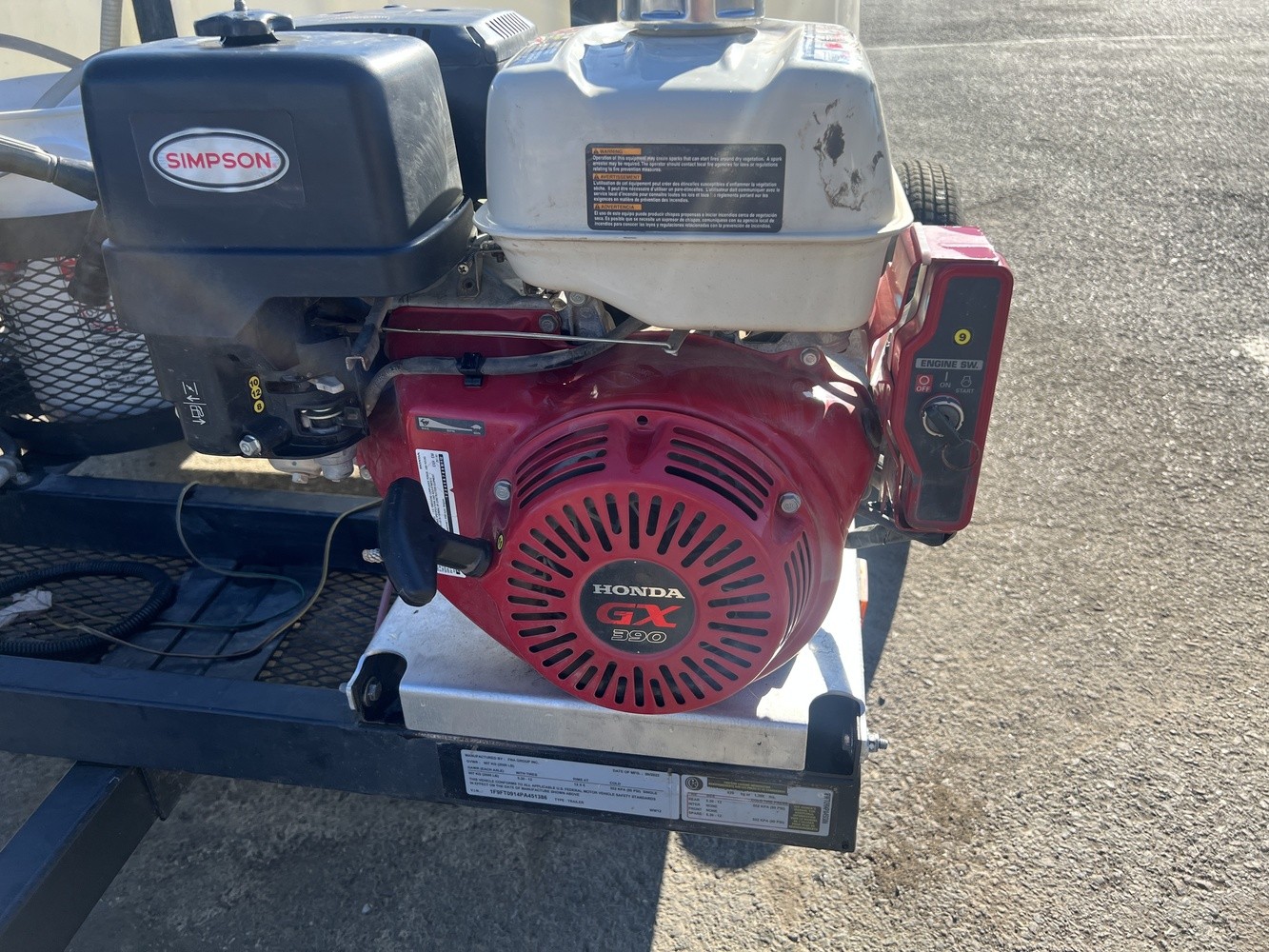 FNA GROUP SIMPSON MOBILE PRESSURE WASHER TRAILER