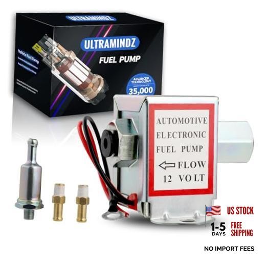 Universal Electric Inline Fuel Pump Low Pressure 4.5-7 psi 12V 4.5-7 PSI