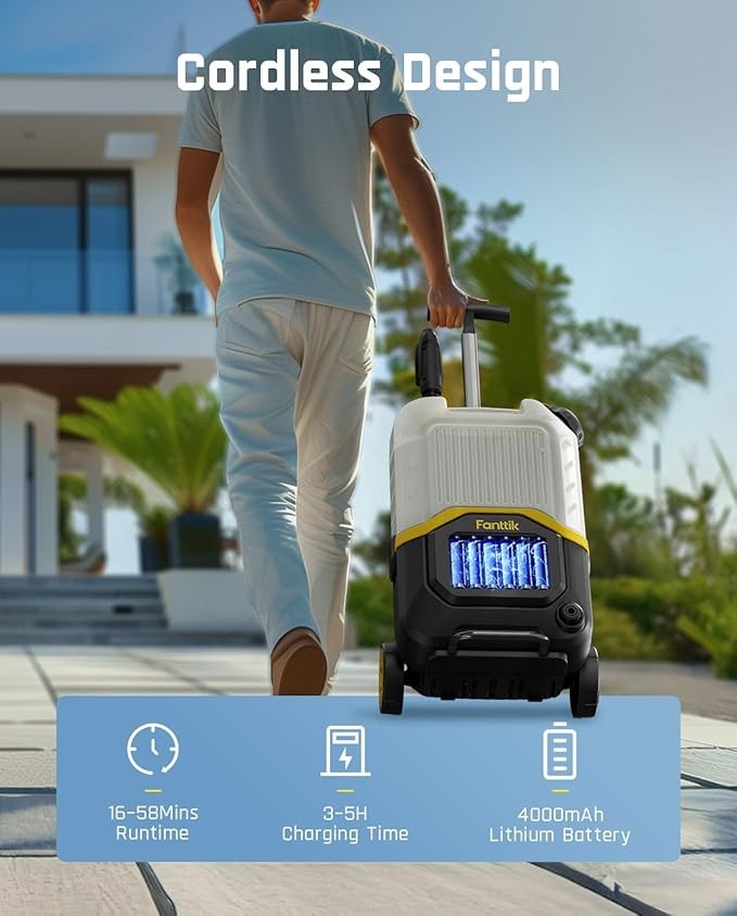 Fanttik Cordless Pressure Washer Max 725PSI Electric Power Washer with 5-in-1 No