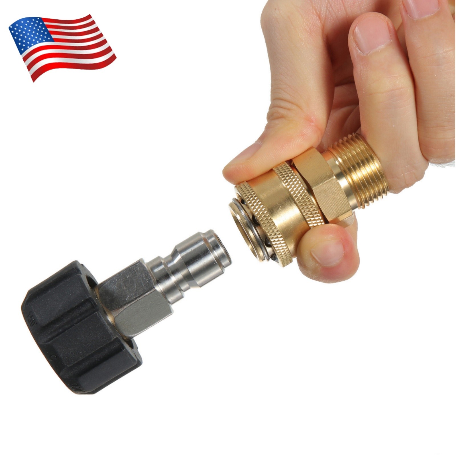 25FT 5800PSI Replacement High Pressure Power Washer Hose M22- 3/8″ Quick Connect