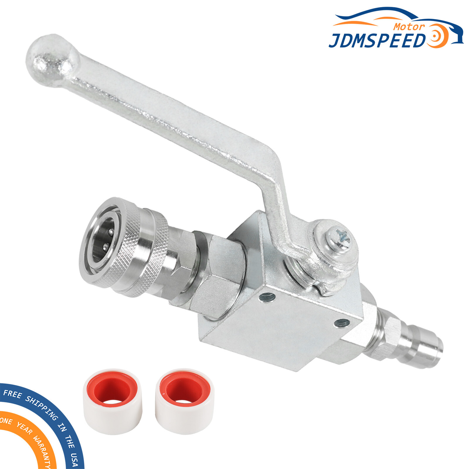 NEW Steel High Pressure Washer Ball Valve Kit 3/8 Inch Quick Connect 4500 PSI