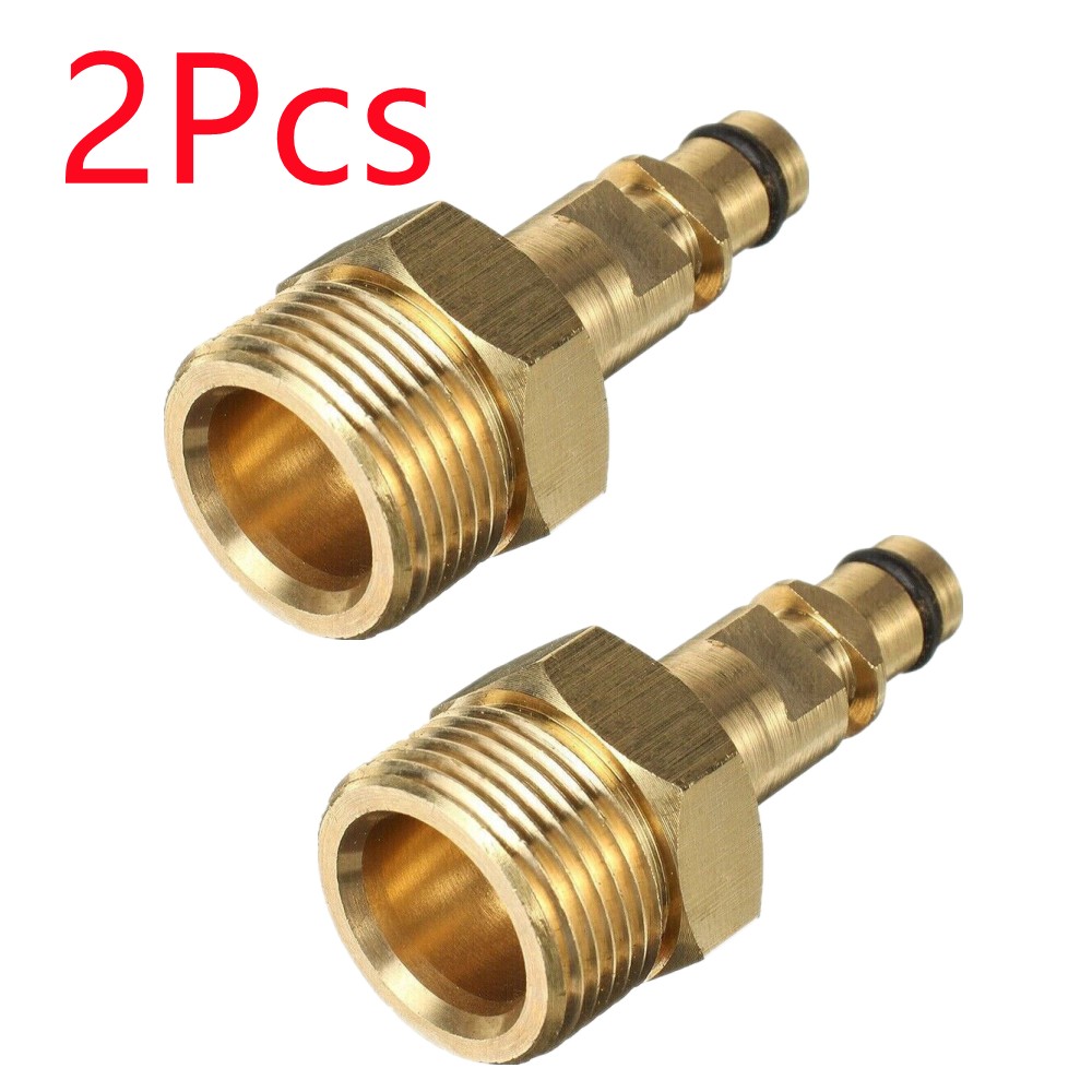 2Pcs M22 14mm Adapter Brass Quick Connect for Karcher Pressure Washer Hose