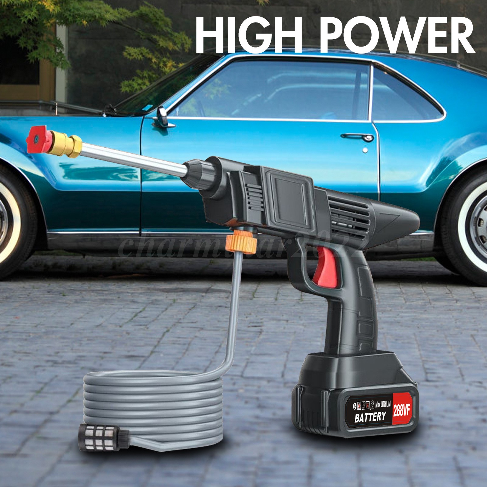 Cordless Pressure Washer Battery Operated; 1100PSI 2.4 GPM Portable Cordless