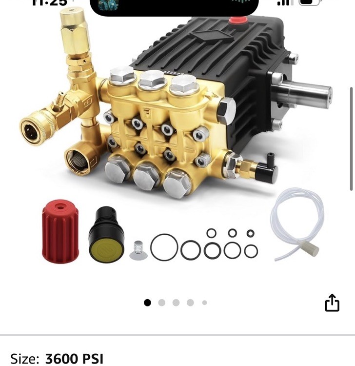 3600 PSI Pressure Washer Pump 5 GPM Plunger Washer
