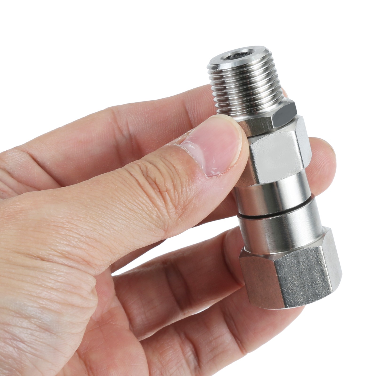 2Pcs 3/8″ NPT Stainless Steel Swivel Joints Coupler For Pressure Washer Hose