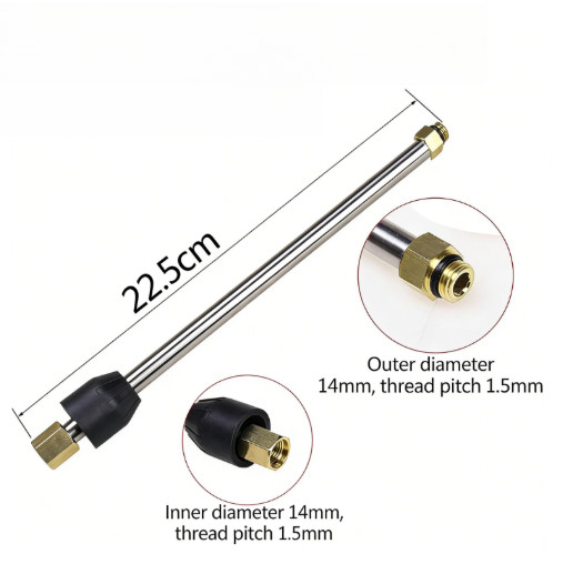 For Pressure Washer Extension Wand Stainless Steel 16cm 22.5cm 35cm 53cm