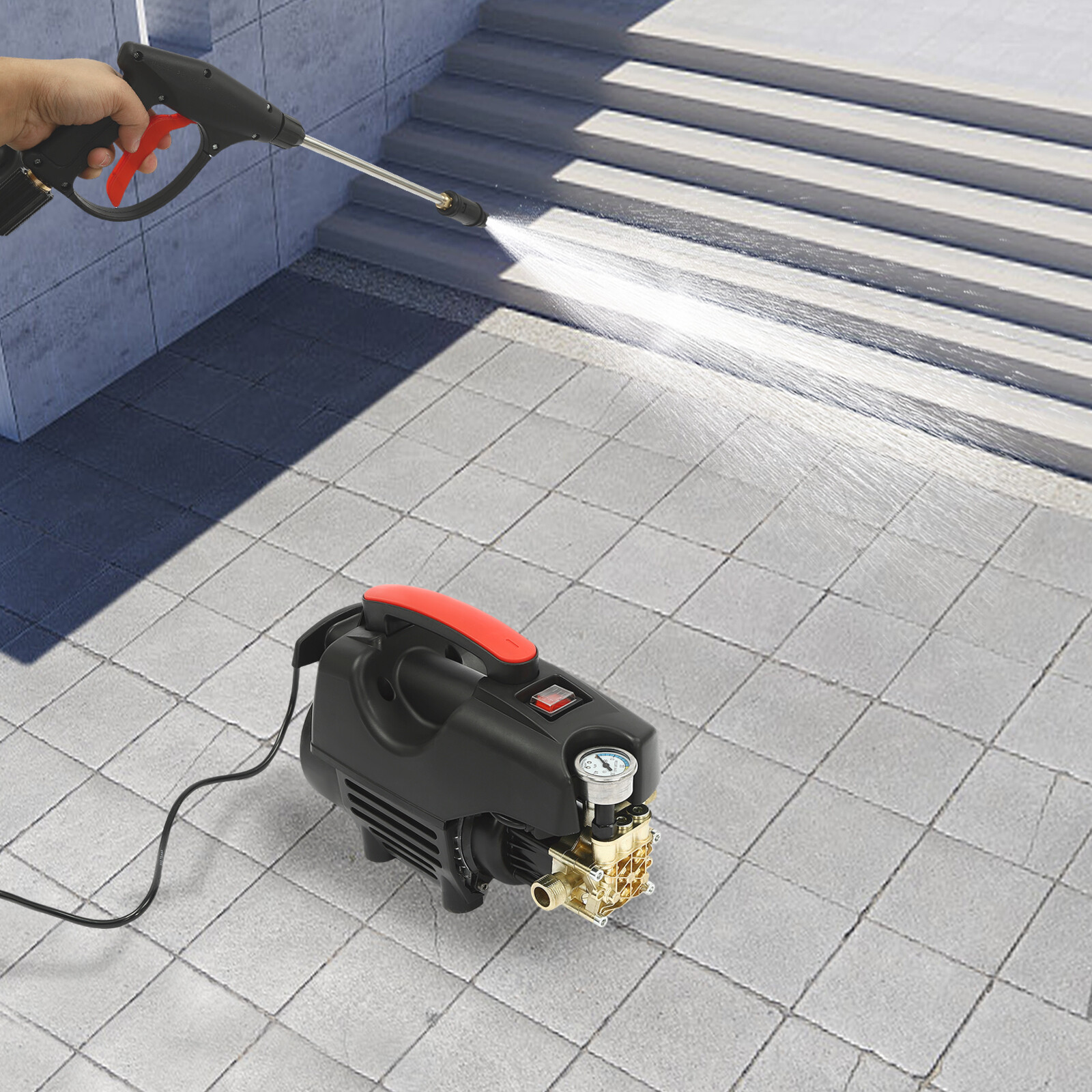 Portable Electric High Pressure Washer 1400w Brushless Aluminum Motor 2800rpm