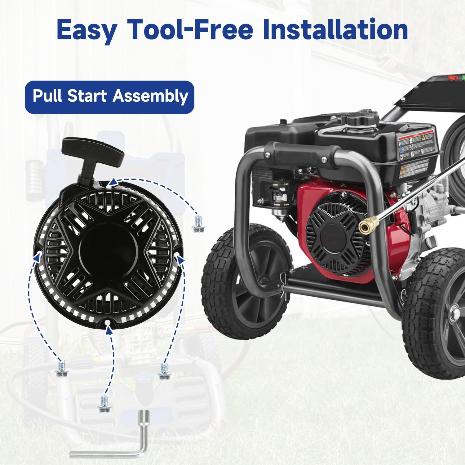 Recoil Starter Pull Start Assembly for 212cc Pressure Washer & 208cc Generator P