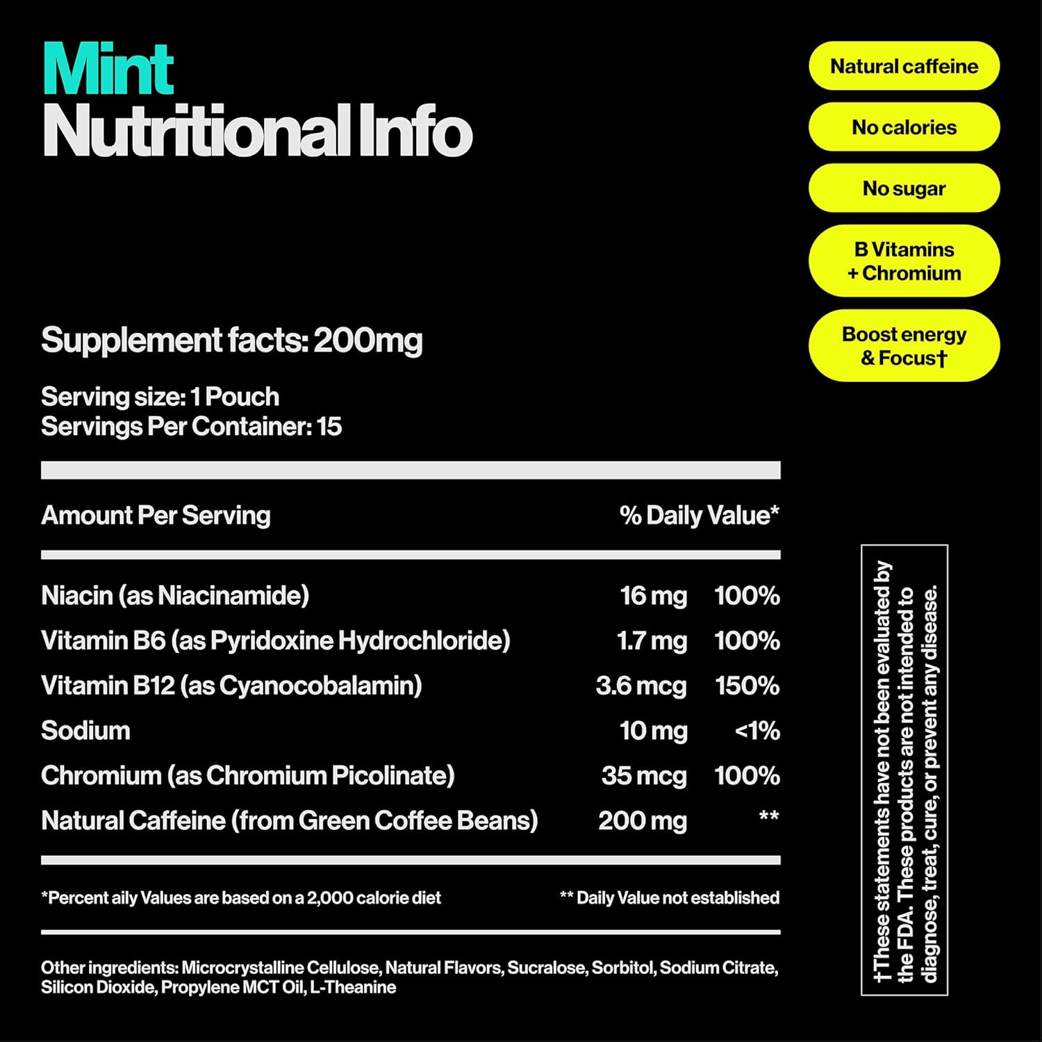 Energy Pouches | 200Mg Natural Caffeine | Vitamins and Minerals | 4 Pack Assorte