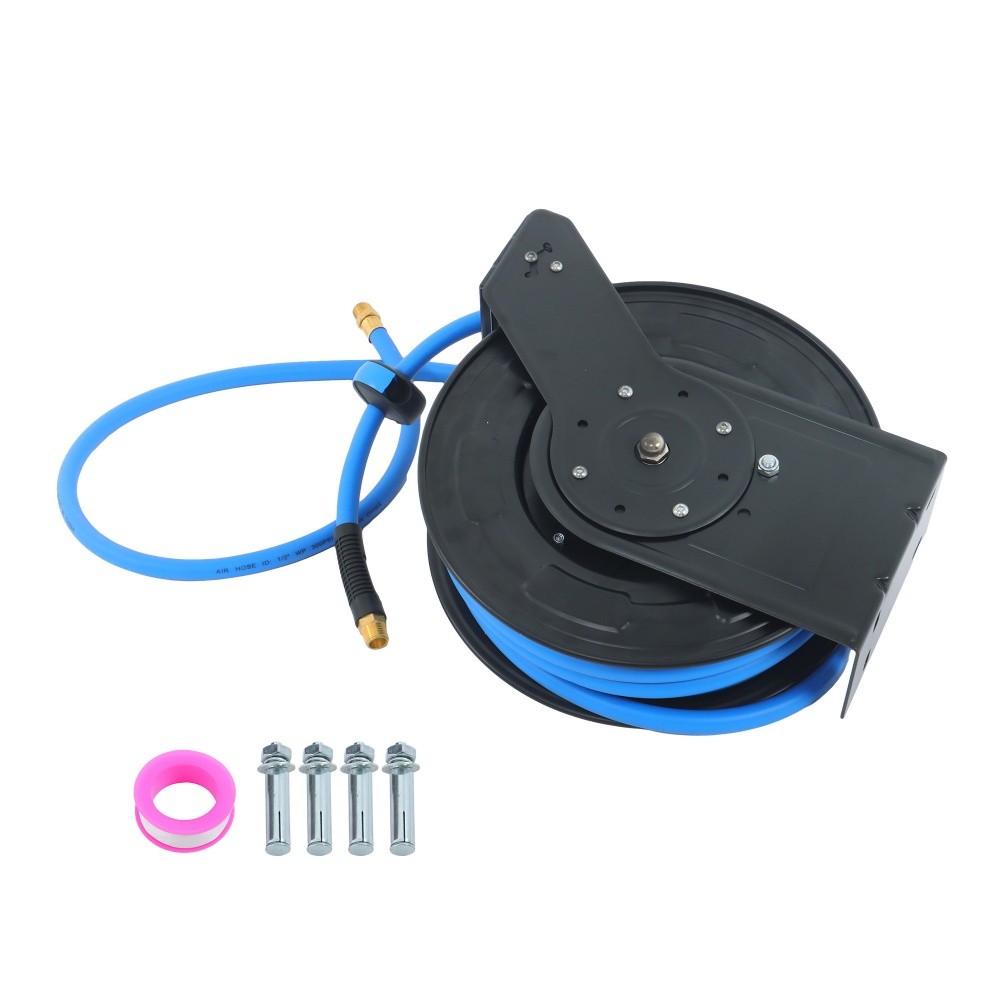 1/2 in x 50 ft Double Arm Auto Retracting Air Hose Reel Retractable Water Hose