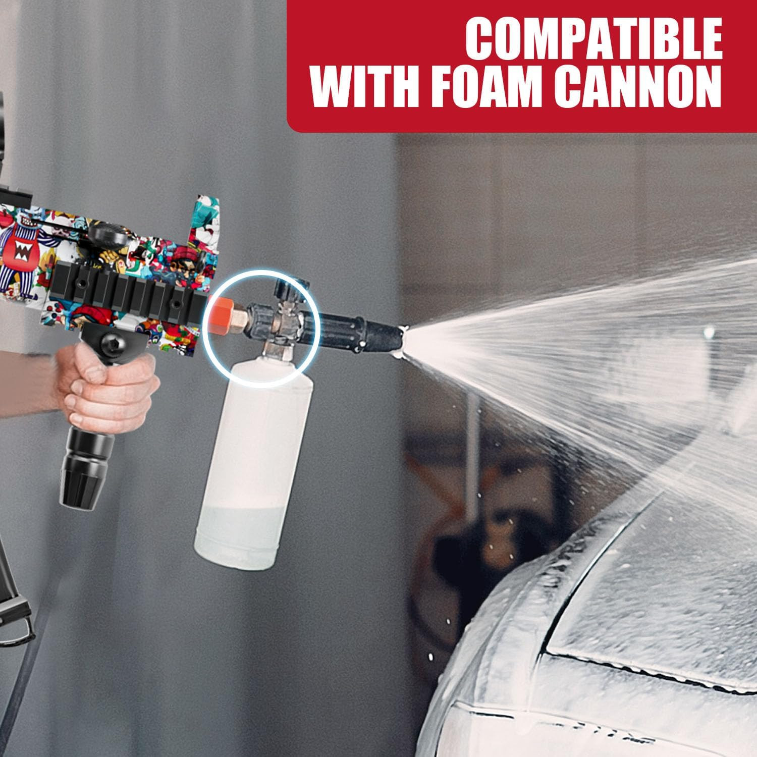 MP5 Model Pressure Washer Gun with Swivel & 4 Nozzles, 3600 PSI High Pressure Sp