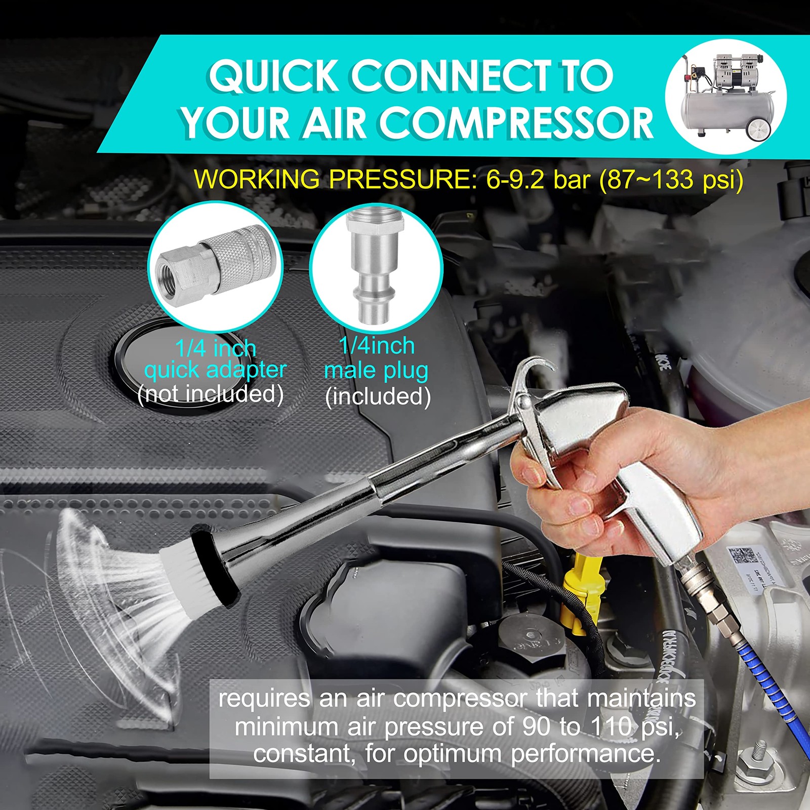 Car Cleaning Gun High Pressure Car Cleaning Tool Air Blow Gun Car Detailing Kit