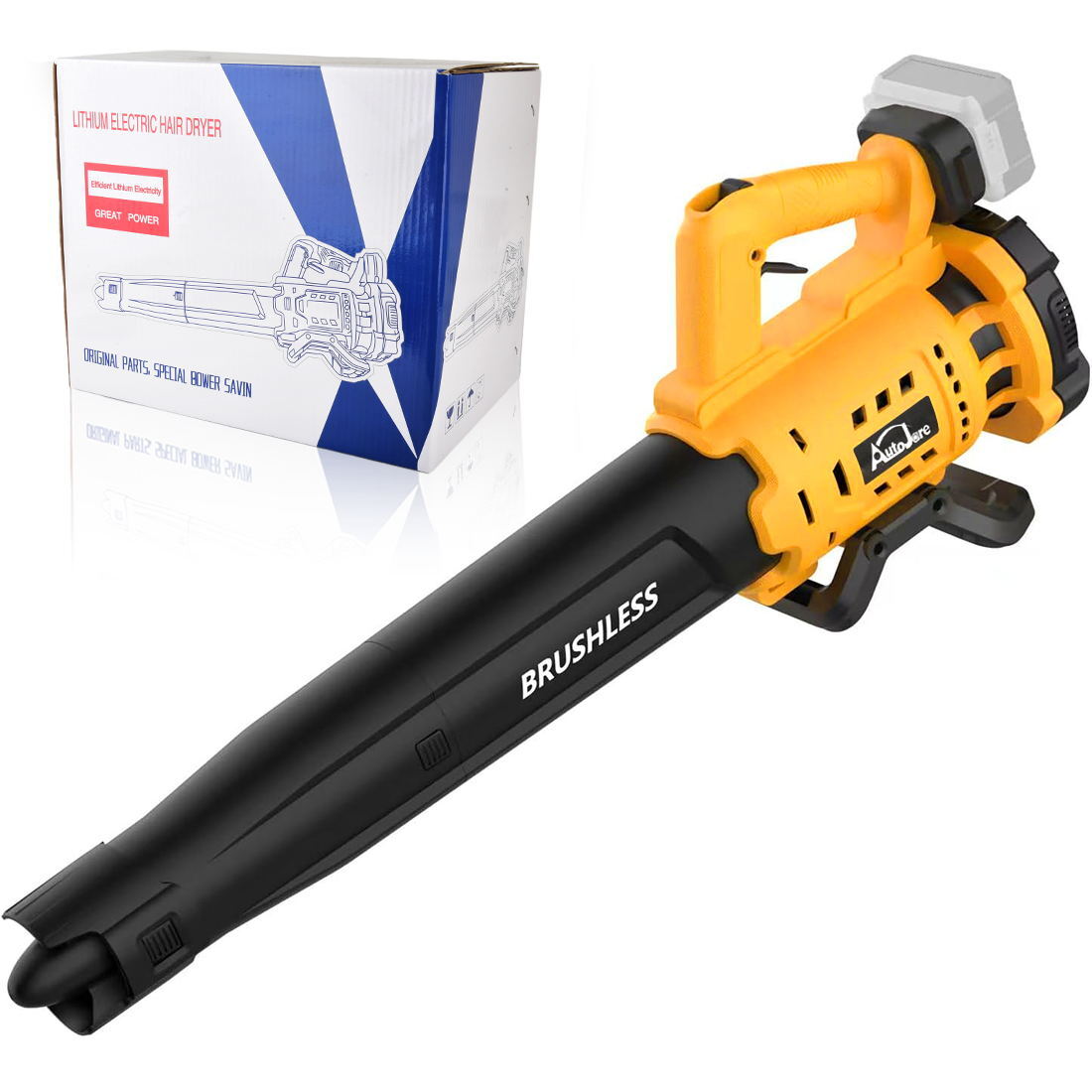 Cordless Leaf Blower for Dewalt 20V Max Battery, Variable Speed Up to 165MPH