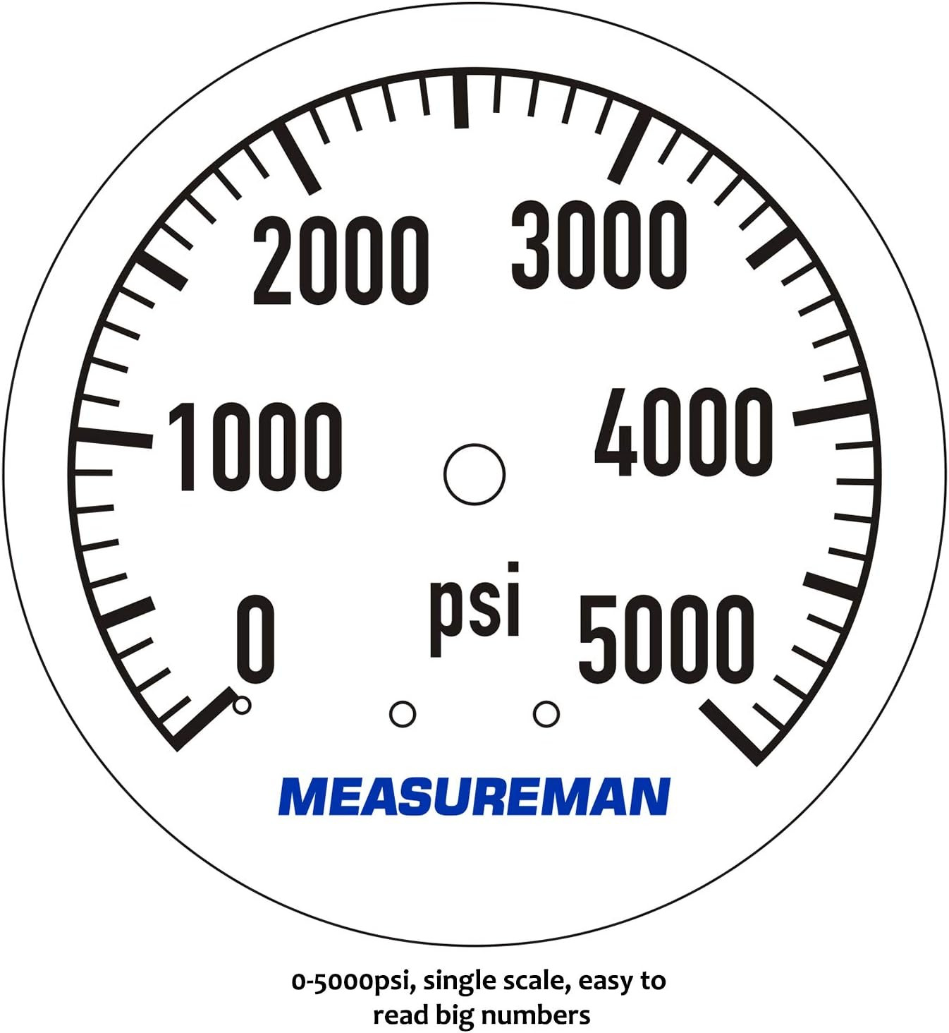 2-1/2″ Pressure Washer Pressure Gauge Kit 3/8 Inch Quick Connect 0-5000 PSI Glyc