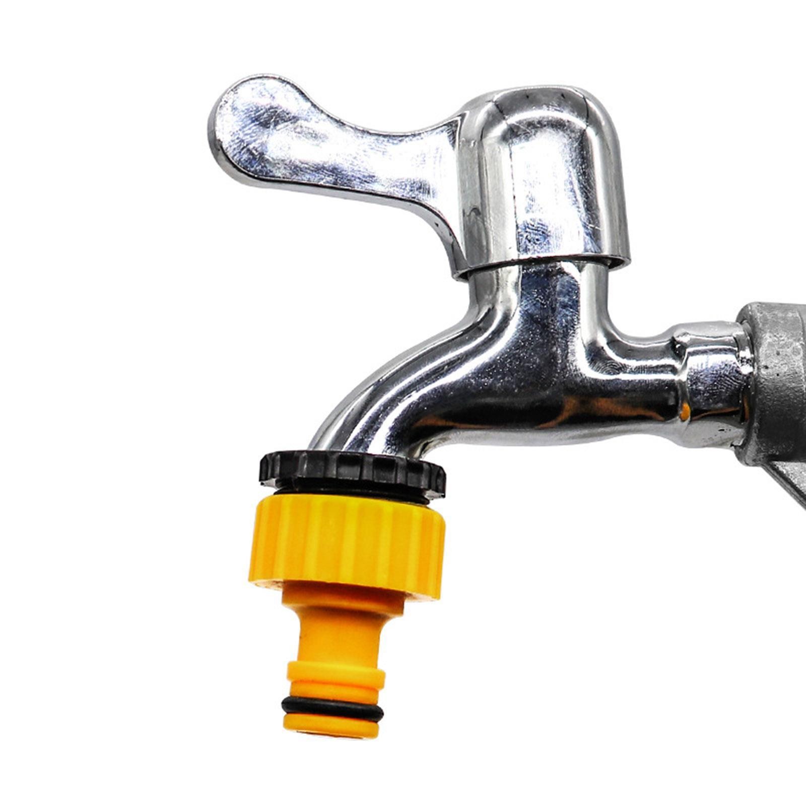 2Pcs Hose Tap Threaded Faucet Adapter 3/4″ 1/2″ Easy to Install Quick Connector