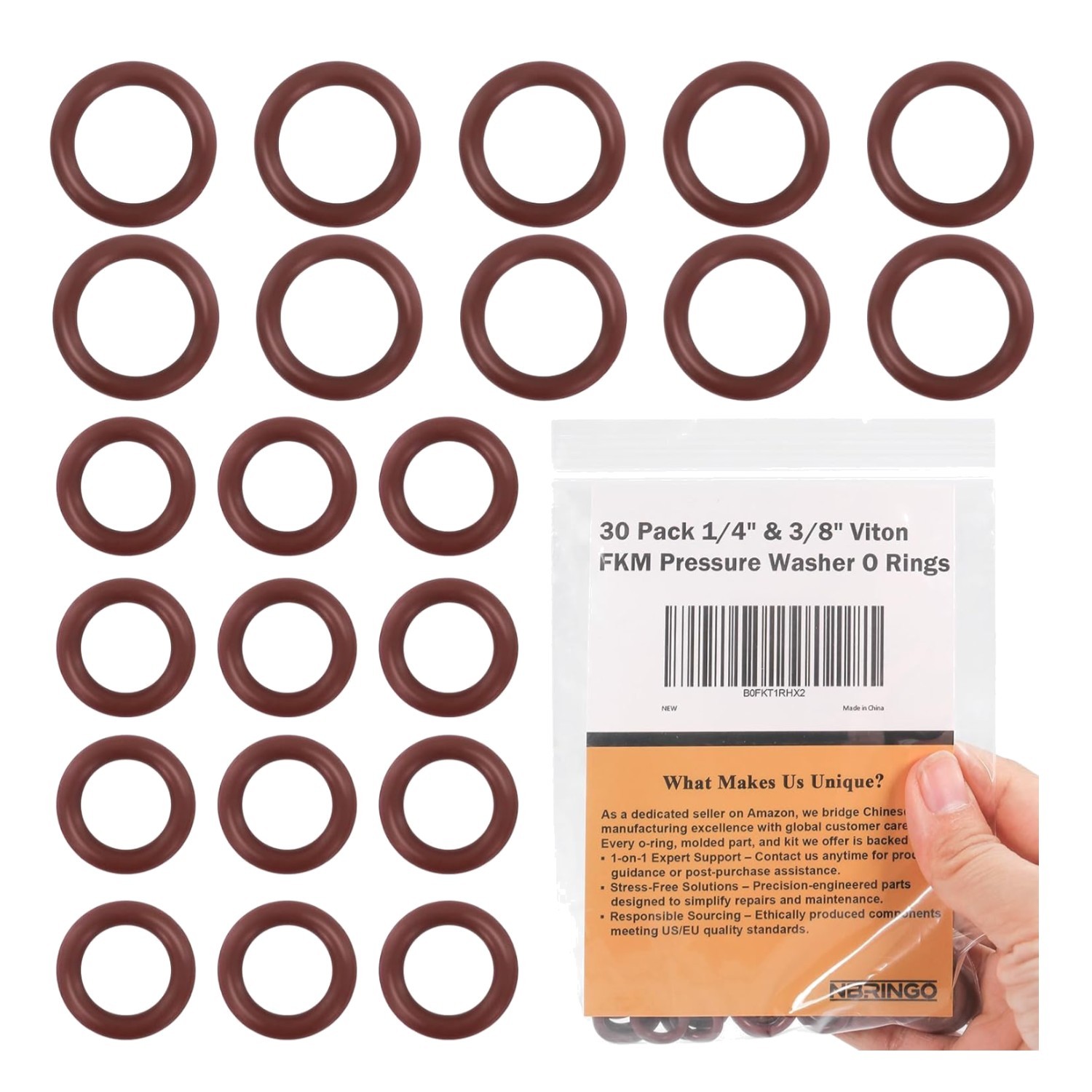 Leak-Proof 30-Piece Viton O-Ring Set for Pressure Washers – High Performance
