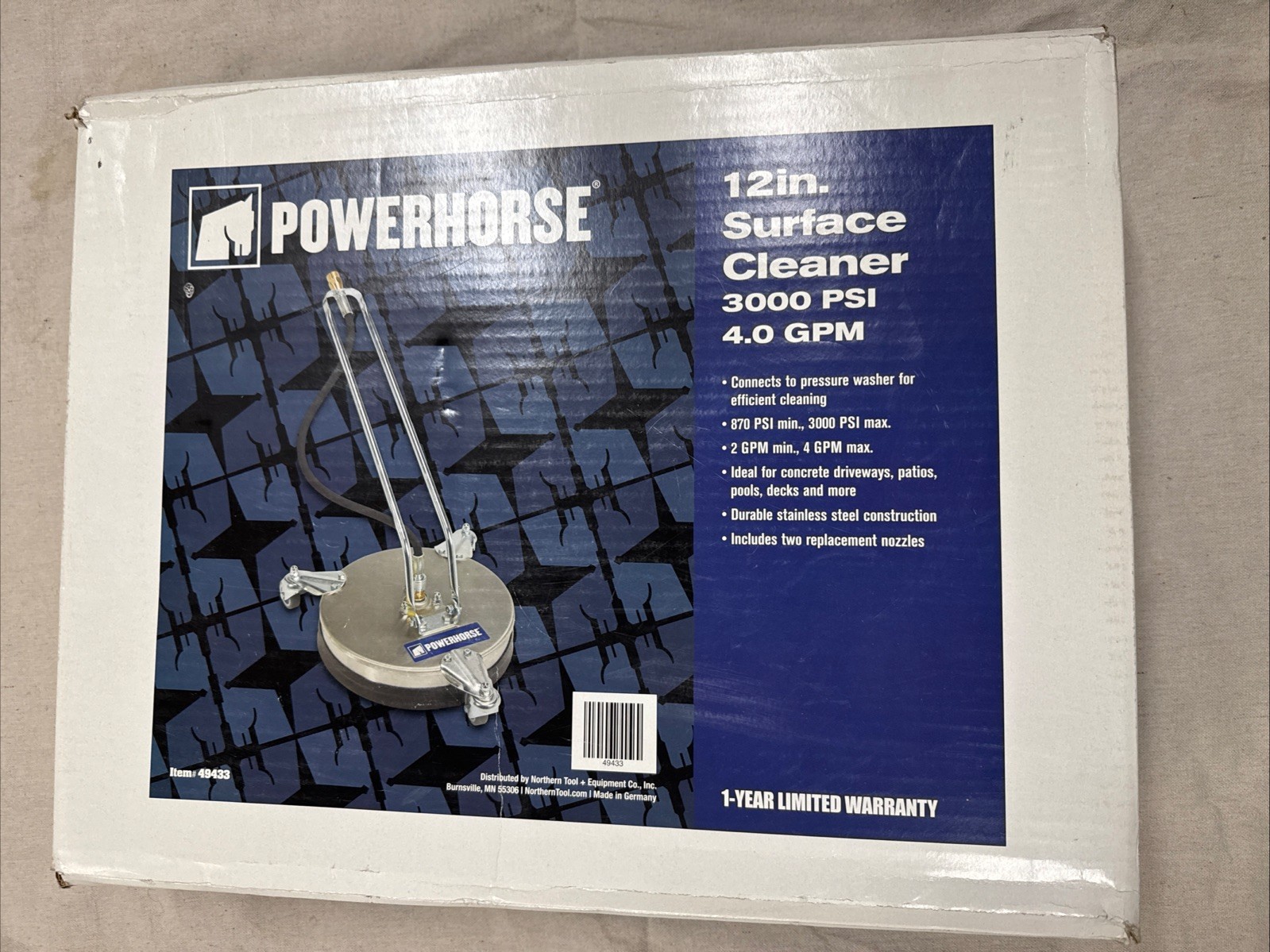 Powerhorse 12in. Surface Cleaner 3000PSI Power Washer NEW IN BOX!!!