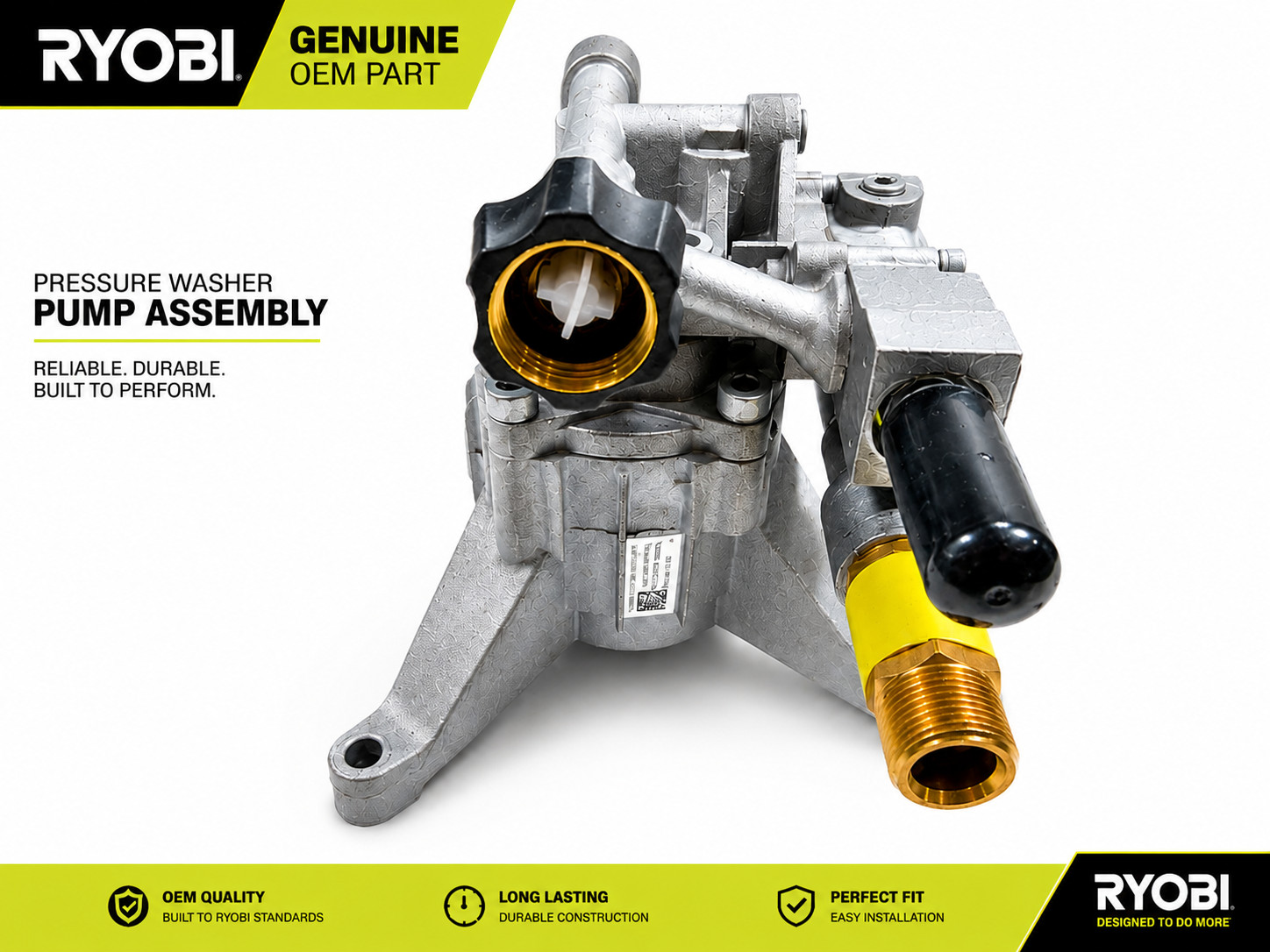 Ryobi 308653078 Pressure Washer Pump Assembly OEM PWW/R128/2.5HB New Take Off