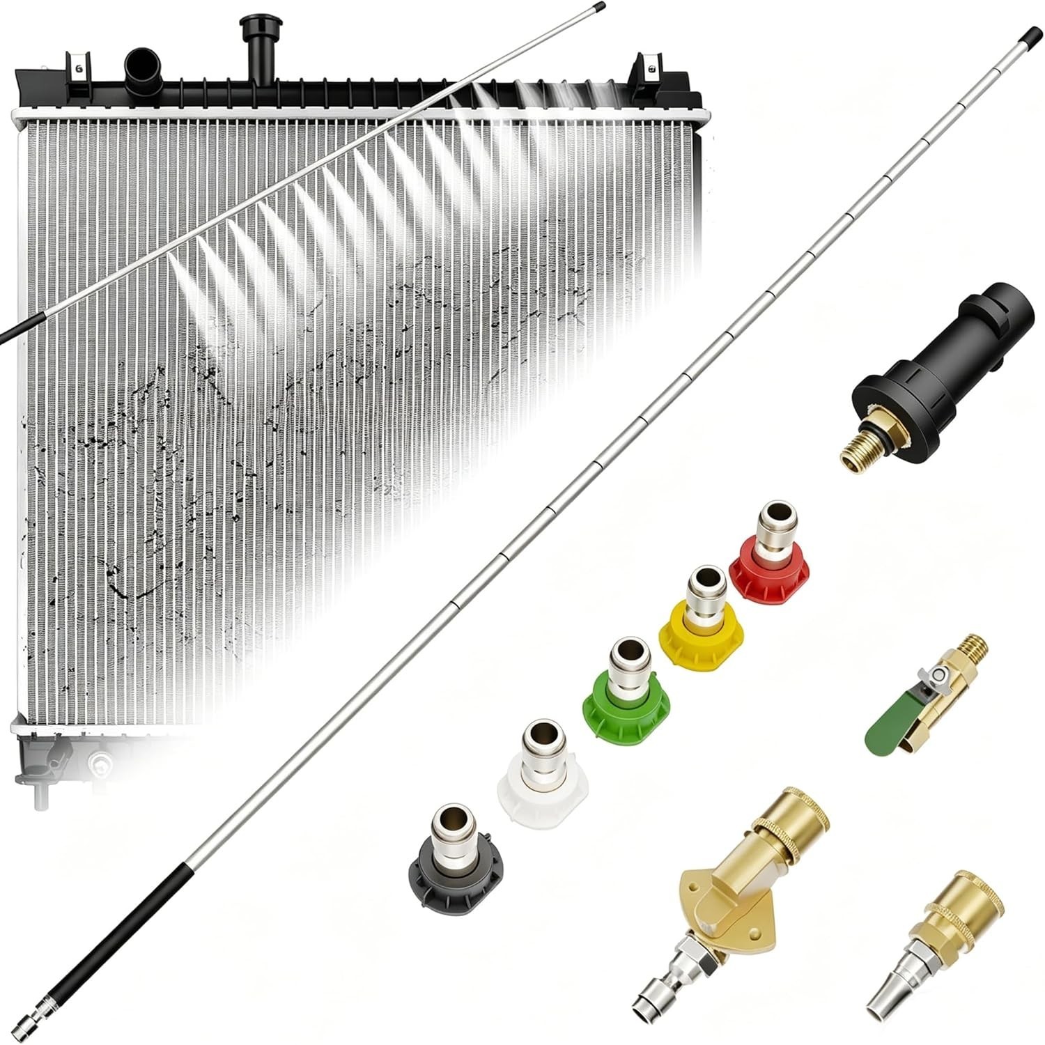 40″ Radiator Cleaning Wand, 14-Hole Fan Spray Nozzle