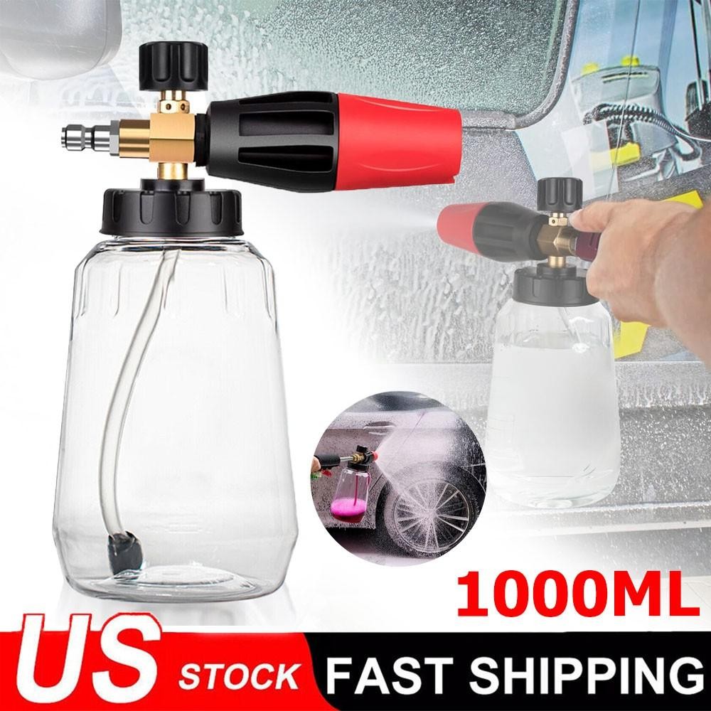 Pressure Washer Gun Jet Car Wash Snow Foam Lance Cannon Soap Bottle Sprayer NEW