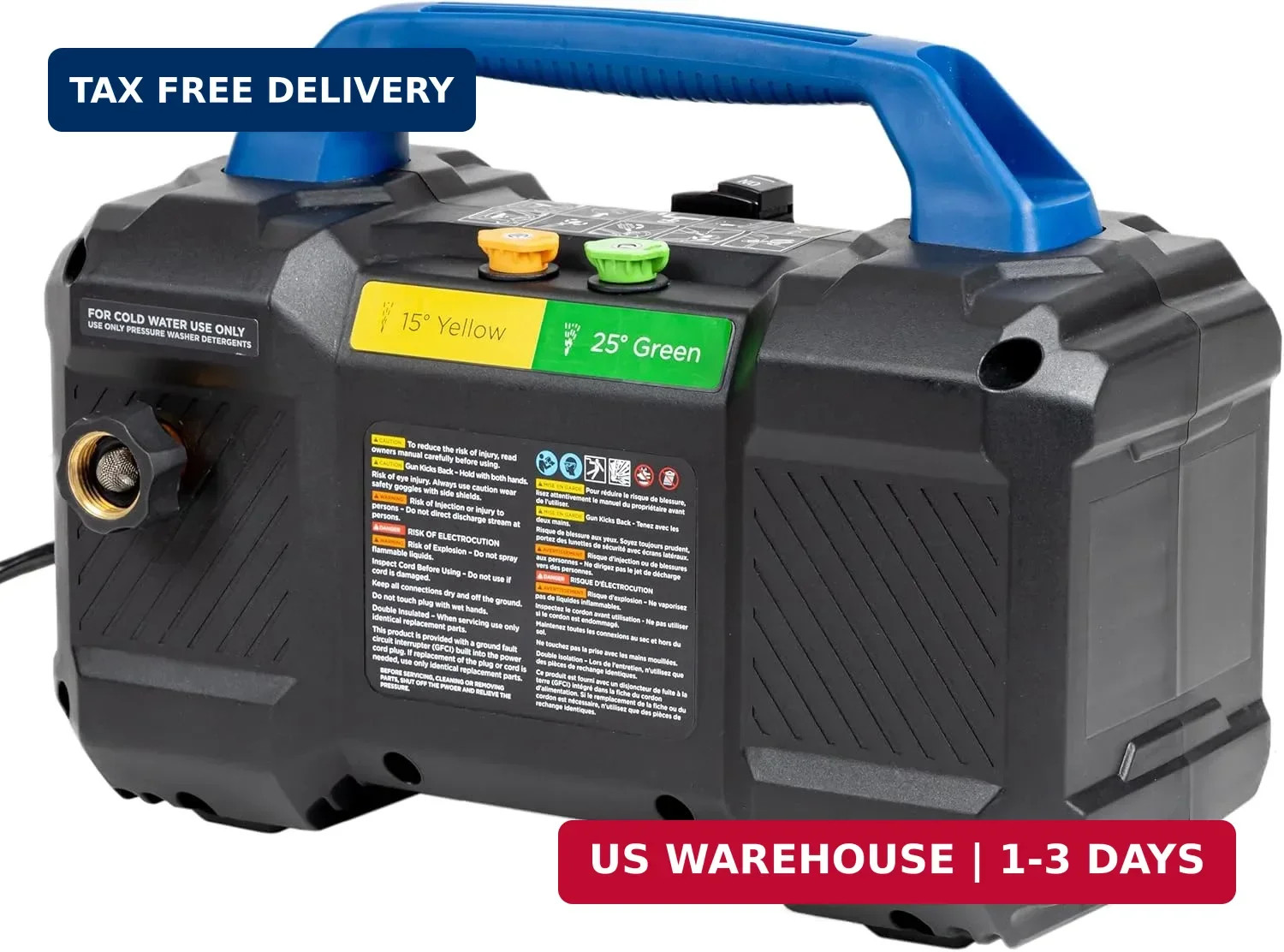 Westinghouse ePX3100v Electric Pressure Washer, 2100 Max PSI 1.76 Max GPM, Built