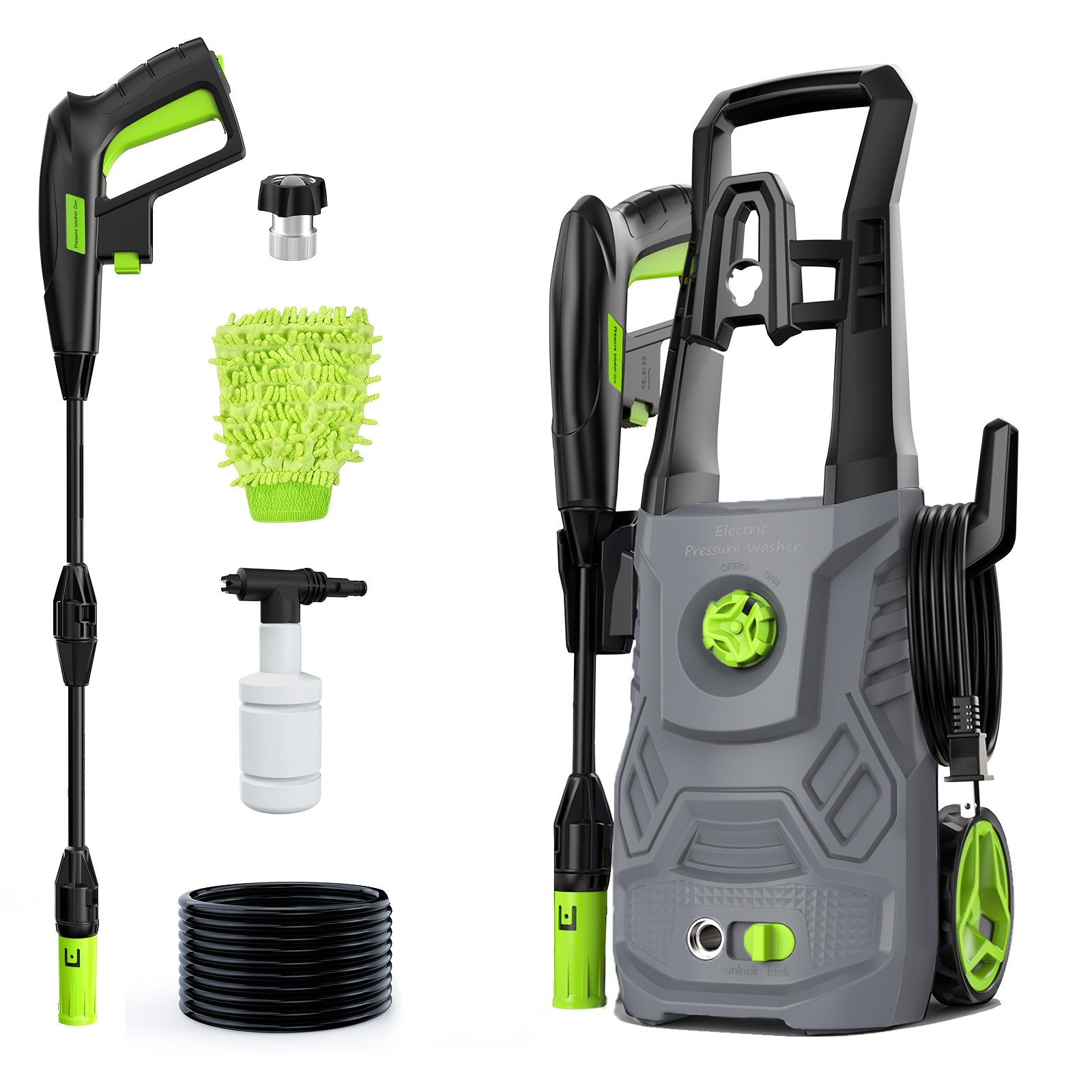 Electric Pressure Washer High Pressure Cleaning Machine for Car Wash Fence Patio