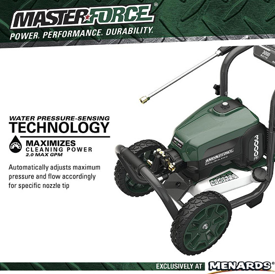 3000 PSI 2GPM 15Amp Heavy Duty Digital Corded Electric Pressure Washer Cleaner