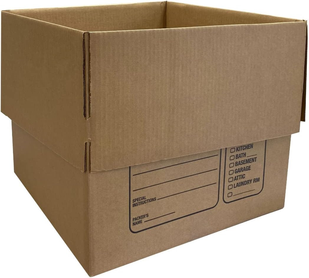 Premium Medium Moving Boxes 18x18x16″ – Pack of 10 Sturdy Cardboard Boxes
