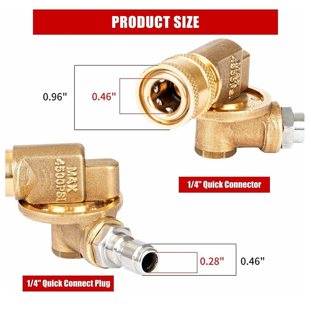Pressure Washer Pivoting Coupler 7 Angle 240 Degree Rotation Gutter Cleaner C150