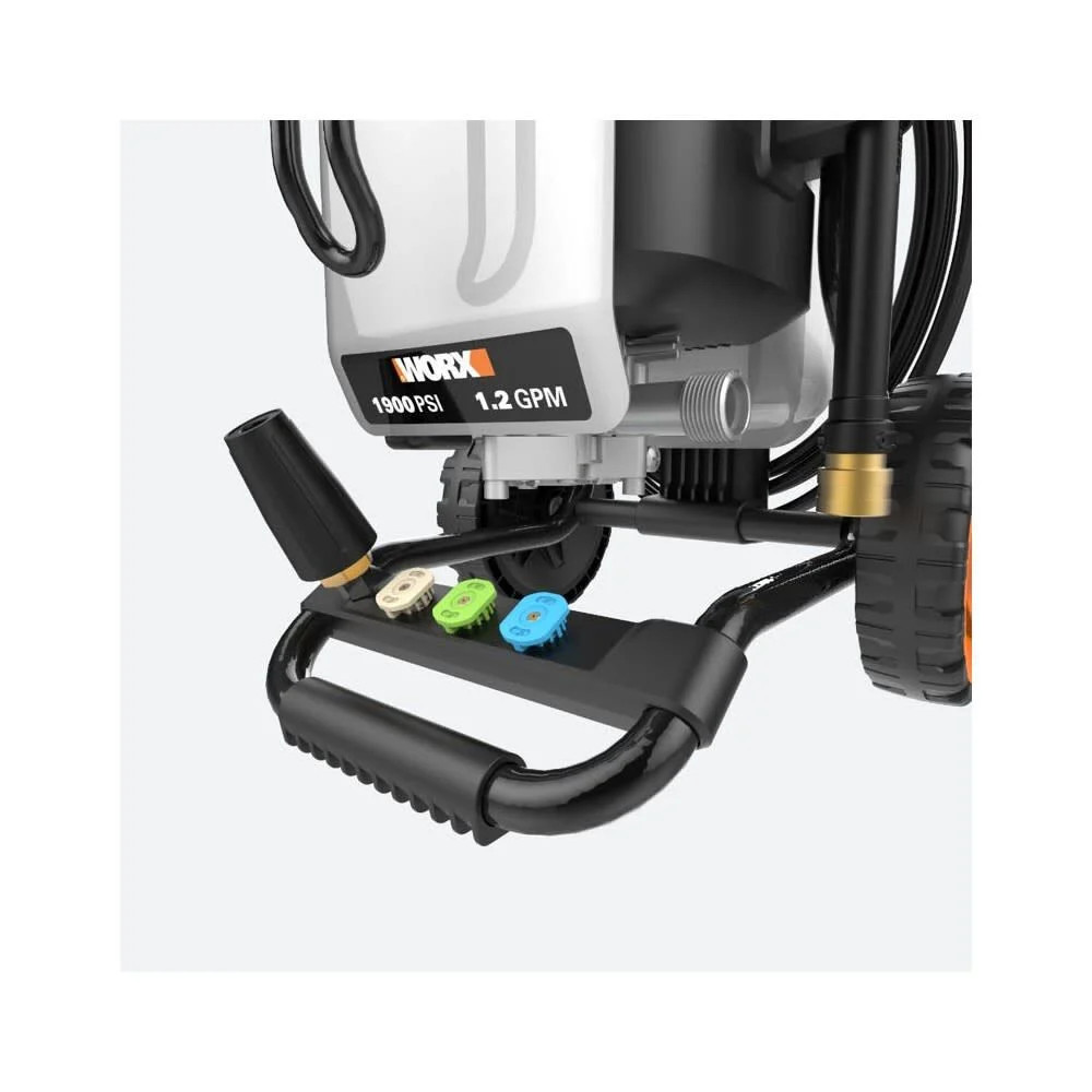Worx 1900 Psi 1.2 Gpm Electric Cold Water Pressure Washer With 4 Spray Nozzles