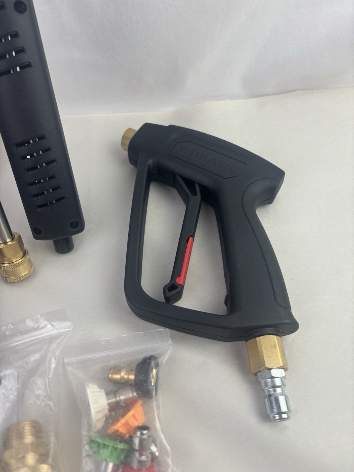 50ft YAMATIC Pressure Washer Gun and Hose Kit 3/8″ Swivel Quick Connect M22-14mm