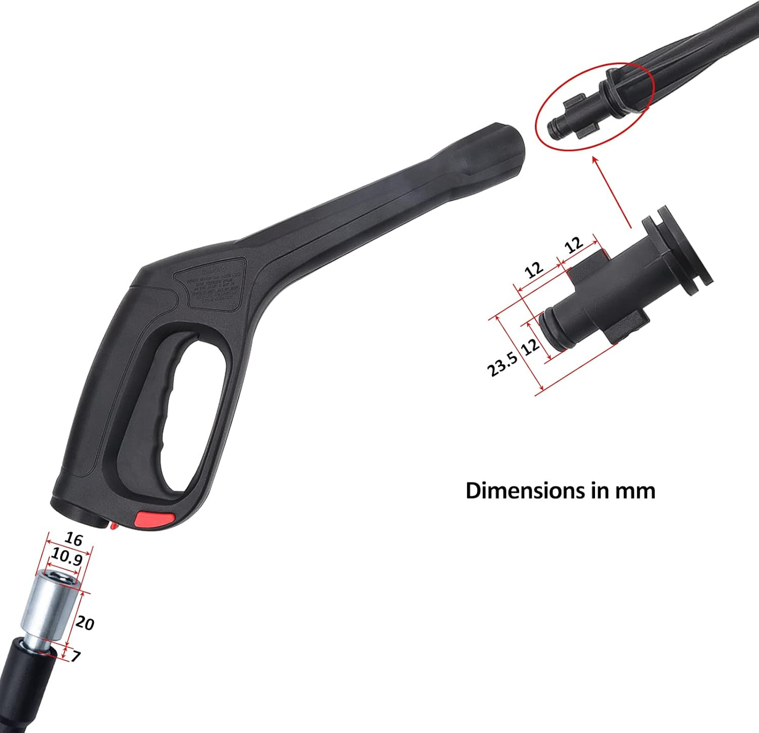 Bear Force High Pressure Power Washer Water Spray Gun, Replacement Pressure Wash