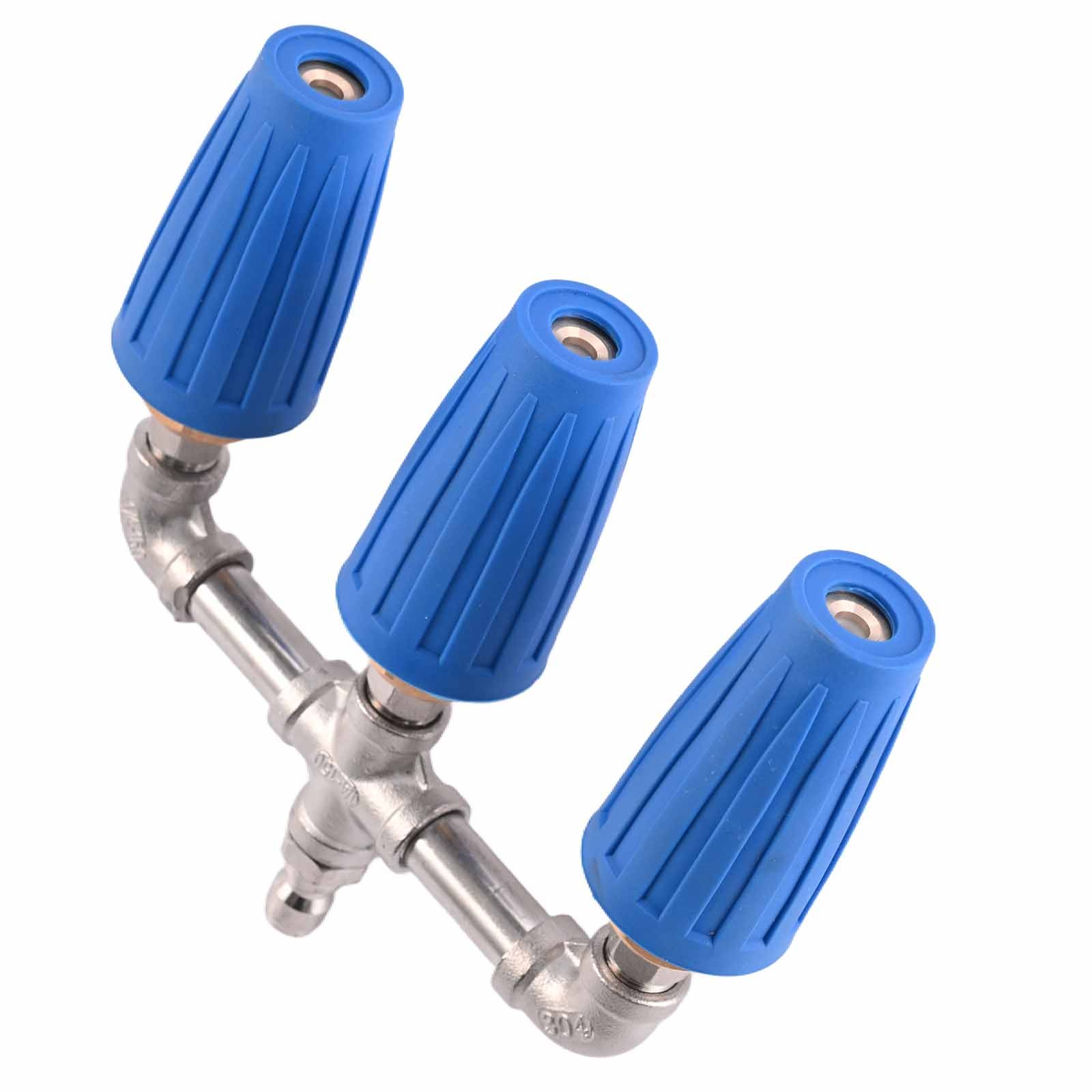 High Pressure Washer Nozzle 360° Rotating Triple Turbo 1/4″ 4000 PSI Auto Garden